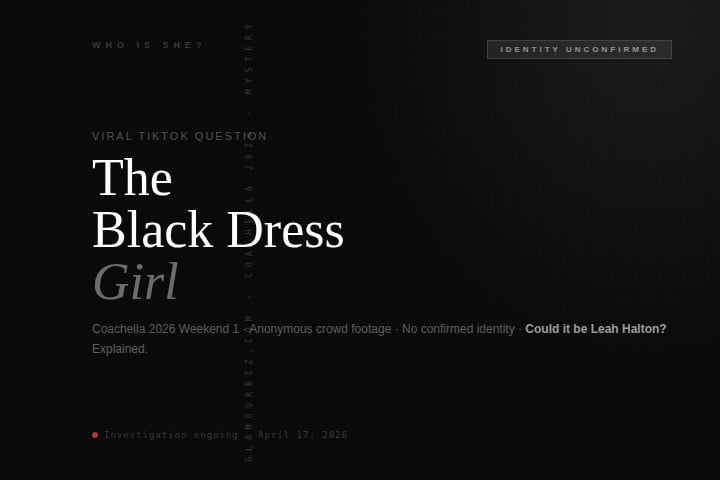 Black dress girl Coachella 2026 viral TikTok mystery woman explained