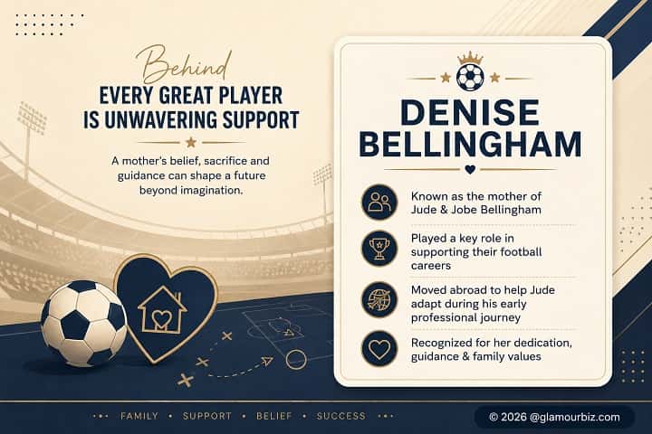 Denise Bellingham, mother of footballers Jude and Jobe Bellingham, at a match