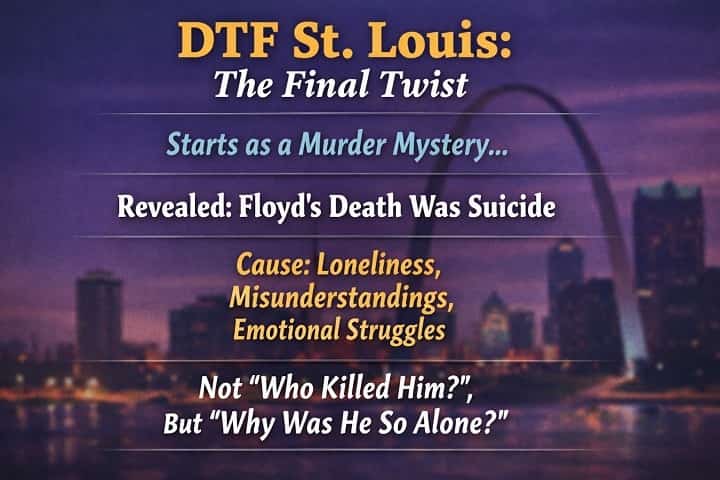 DTF St. Louis finale mystery scene showing emotional investigation and suspense at night
