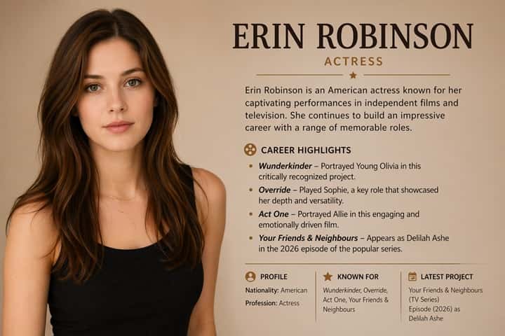 Erin Robinson from Your Friends & Neighbors rising Hollywood actress 2026 film and television industry