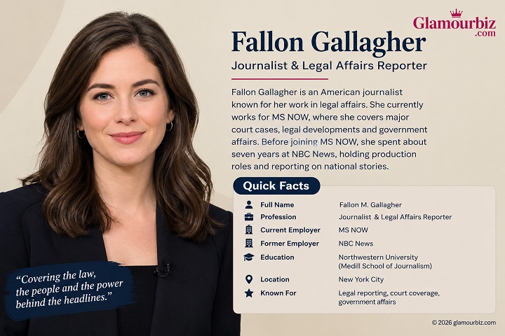 Fallon Gallagher, MSNBC legal affairs reporter and former NBC Nightly News producer