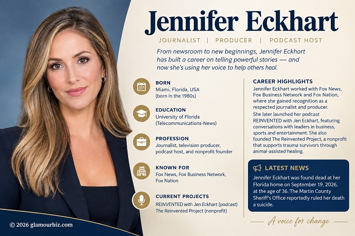 Jennifer Eckhart, former Fox News producer known for her lawsuit against Ed Henry, pictured in 2026