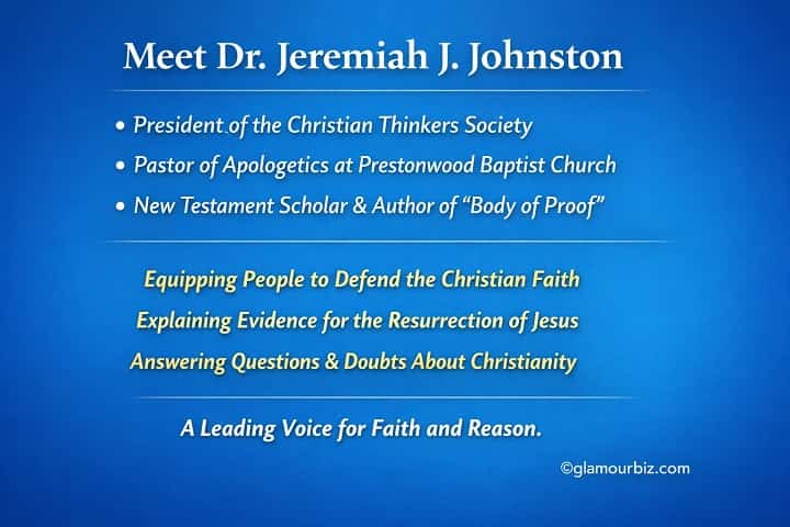 Jeremiah J. Johnston Christian scholar speaking about faith and evidence in modern apologetics