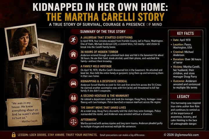 Martha Carelli true story summary of 1978 home invasion and kidnapping survival case