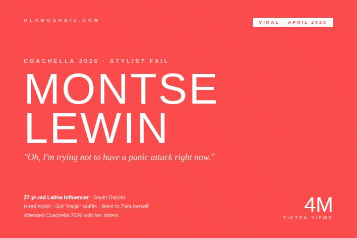 Montse Lewin Coachella 2026 viral stylist outfit fail TikTok screenshot