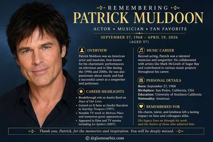 Patrick Muldoon tribute after death at 57 from heart attack