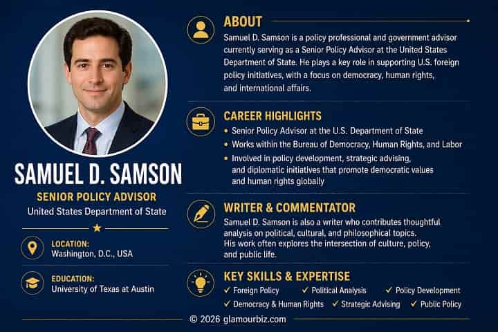 Samuel D. Samson working in U.S. State Department policy and international diplomacy context
