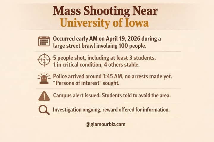 Police investigate shooting scene near University of Iowa after downtown fight leaves five injured