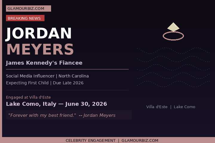 Jordan Meyers James Kennedy fiancee pregnant  engaged Lake Como Italy June 2026