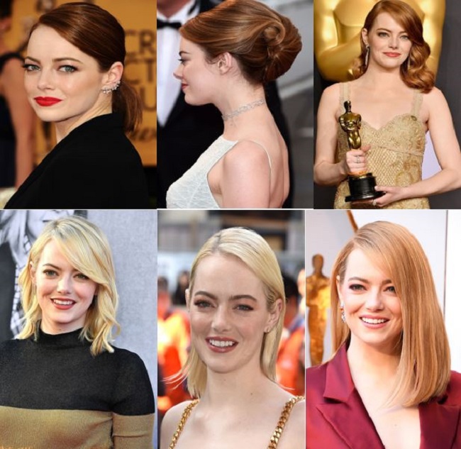 Emma Stone's Curtain Bangs Hair Makeover: Photos – Hollywood Life
