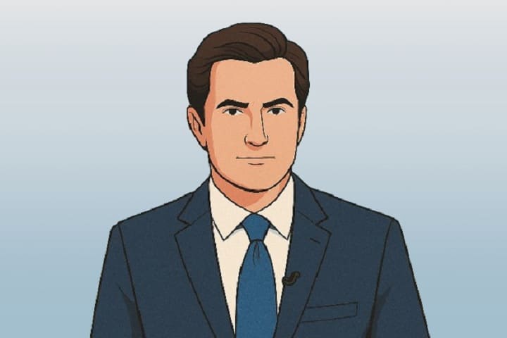 AI illustrated image of Lucas Tomlinson – Wikipedia style