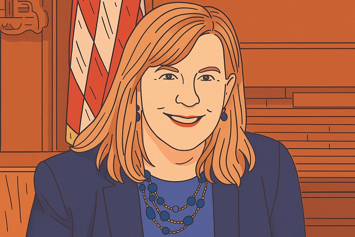 AI illustrated picture of Melissa Hortman for use in her Wikipedia profile or biography.