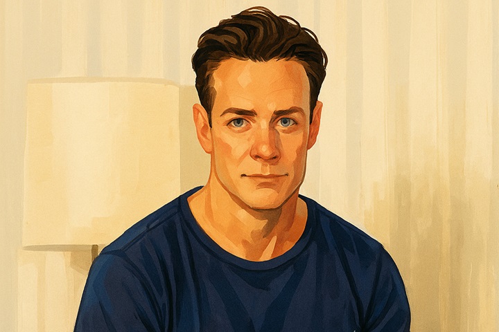 An AI illustrated image of Ross Cassidy