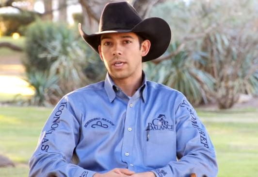 NCHA Hall of Fame rider Adan Banuelos competing in Texas prior to his January 2026 legal incident.