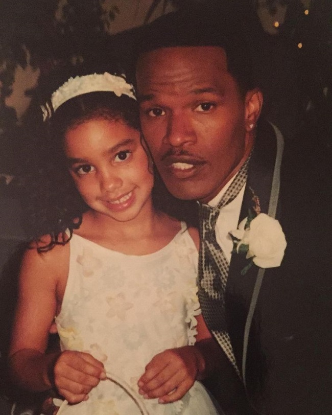 corinne foxx with her father jamie foxx