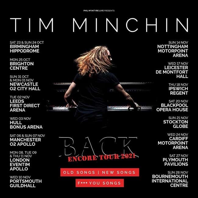 tim minchin tour setlist