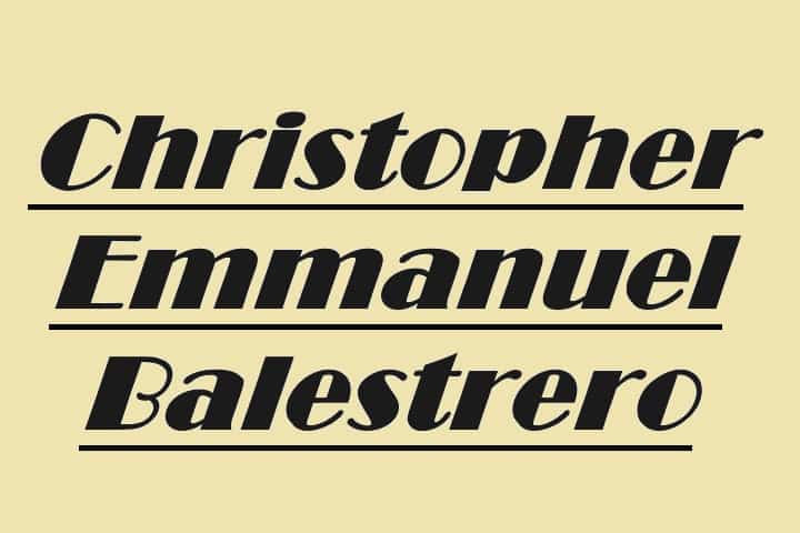 Who Is Christopher Emmanuel Balestrero?