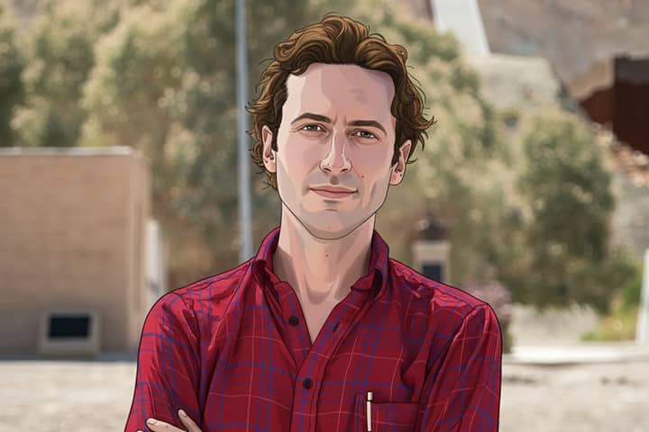 Illustration of NBC/MSNBC correspondent David Noriega reporting in 2025.