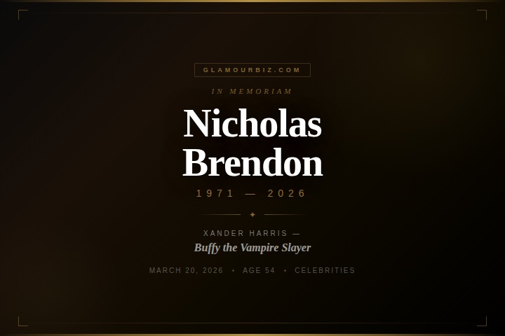 Nicholas Brendon Xander Harris Buffy the Vampire Slayer actor death 2026