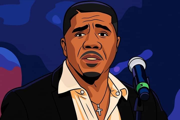 Wayne Lewis, co-lead singer of Atlantic Starr, performing in the 1980s during the peak of his R&B career